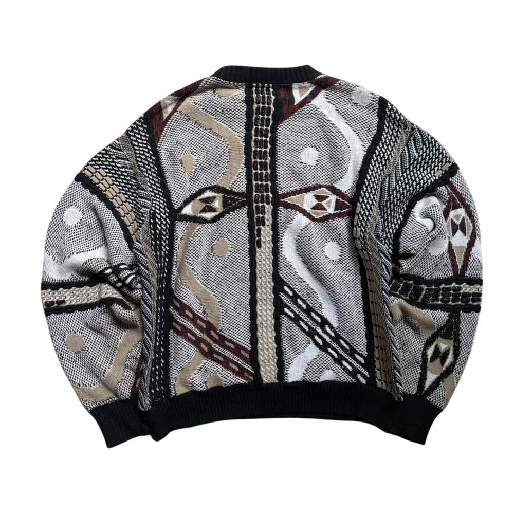 Vintage London Fog Coogi Style Men's L Sweater Textured 90s - Picture 2 of 8